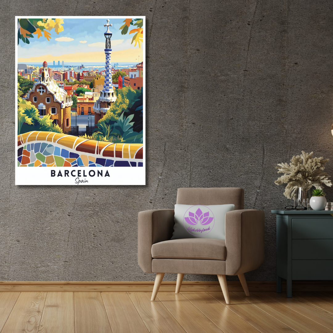 Sayılarla Boyama Hobi Seti 40x50 cm -Başkentler Serisi