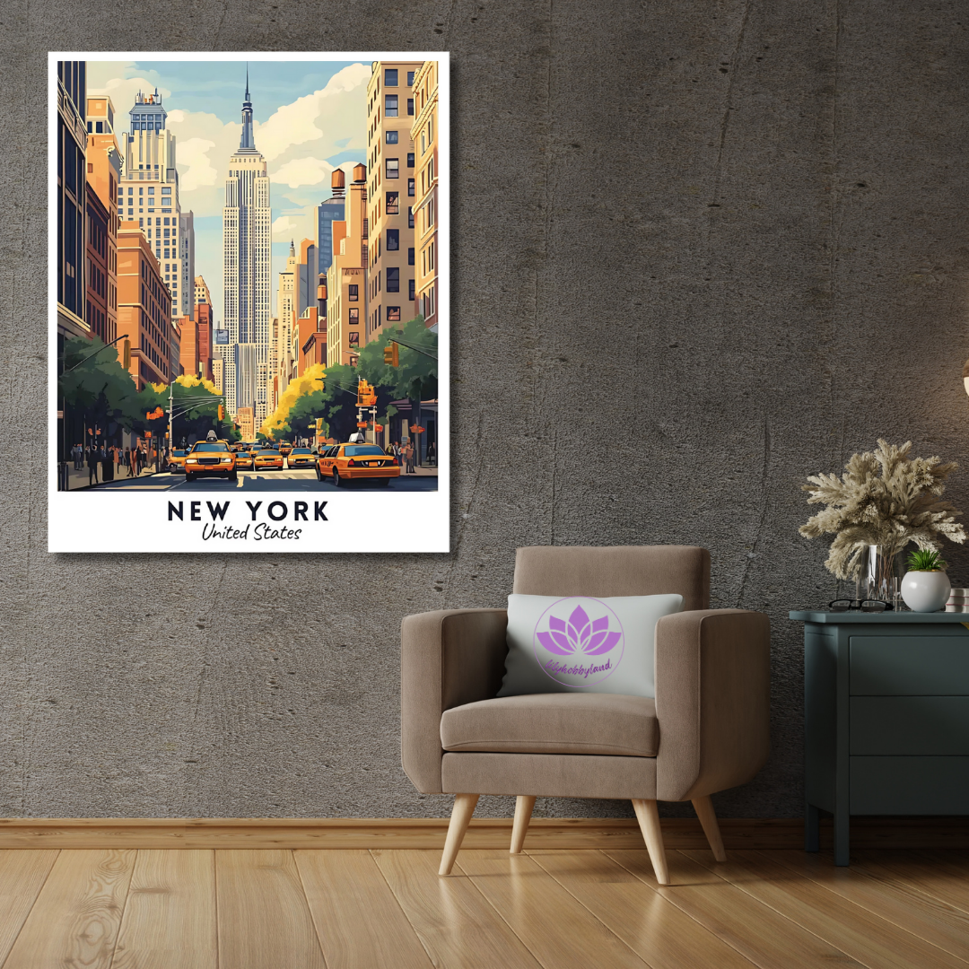 Sayılarla Boyama Hobi Seti 40x50 cm -Başkentler Serisi