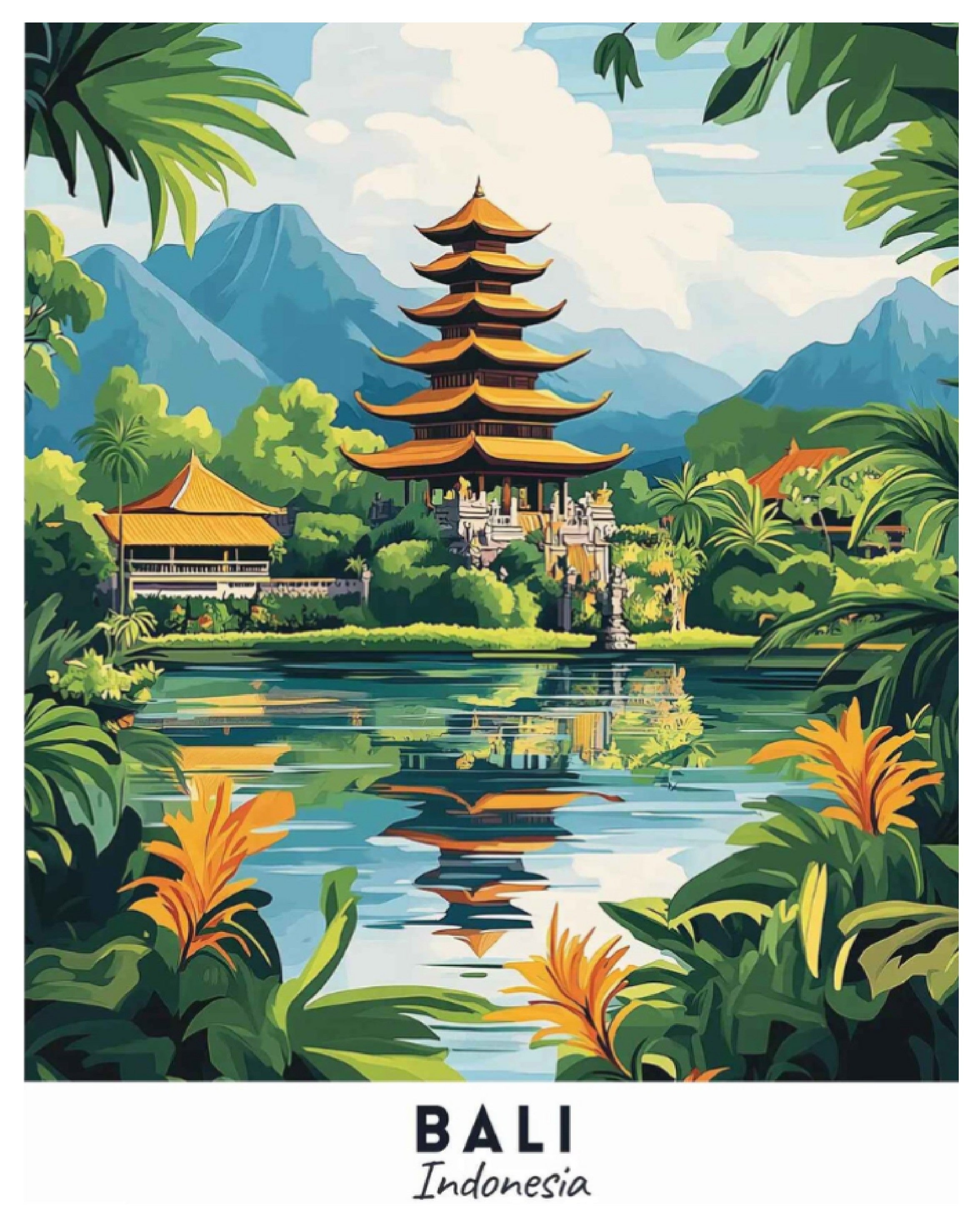 Sayılarla Boyama Hobi Seti 40x50 cm -Başkentler Serisi