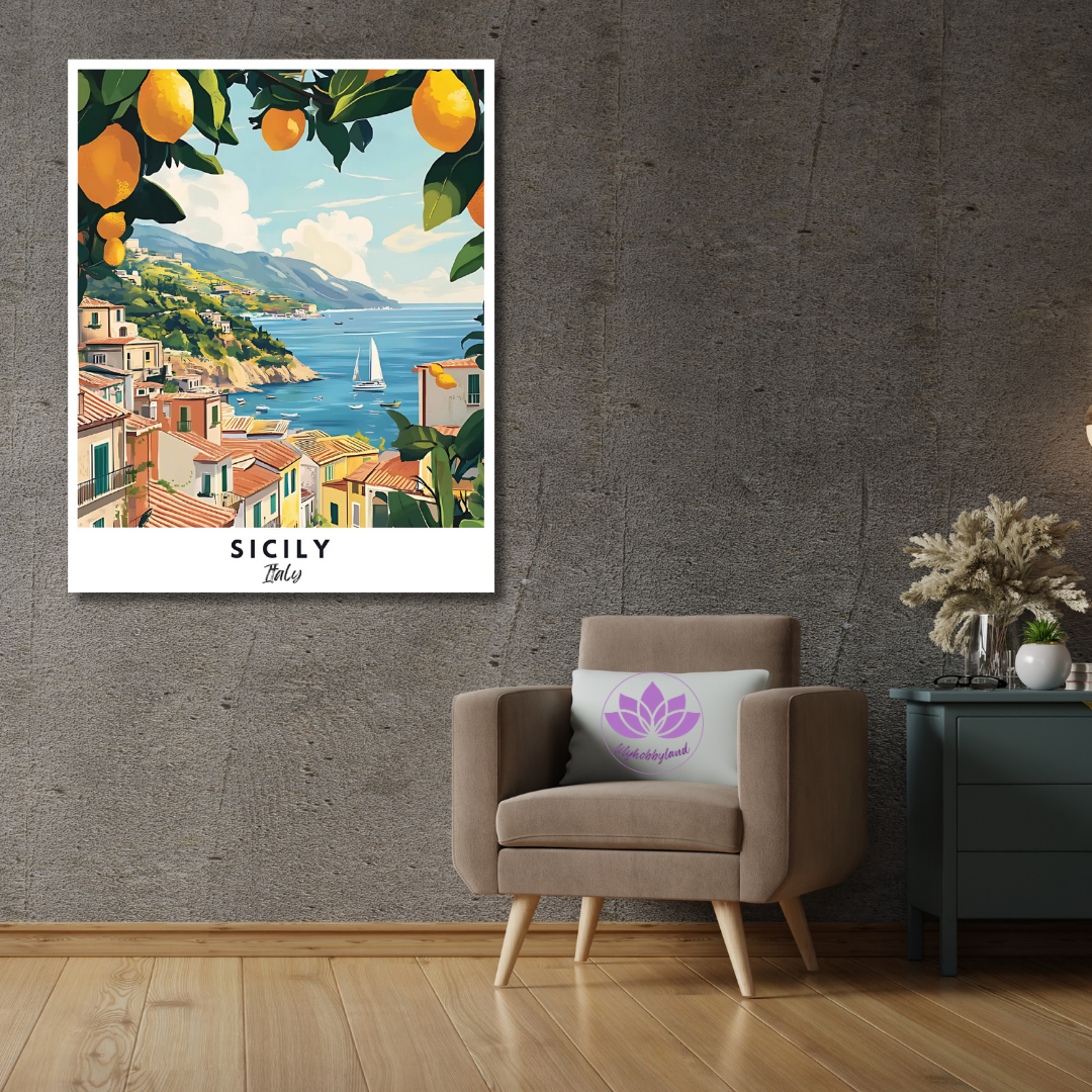 Sayılarla Boyama Hobi Seti 40x50 cm -Başkentler Serisi