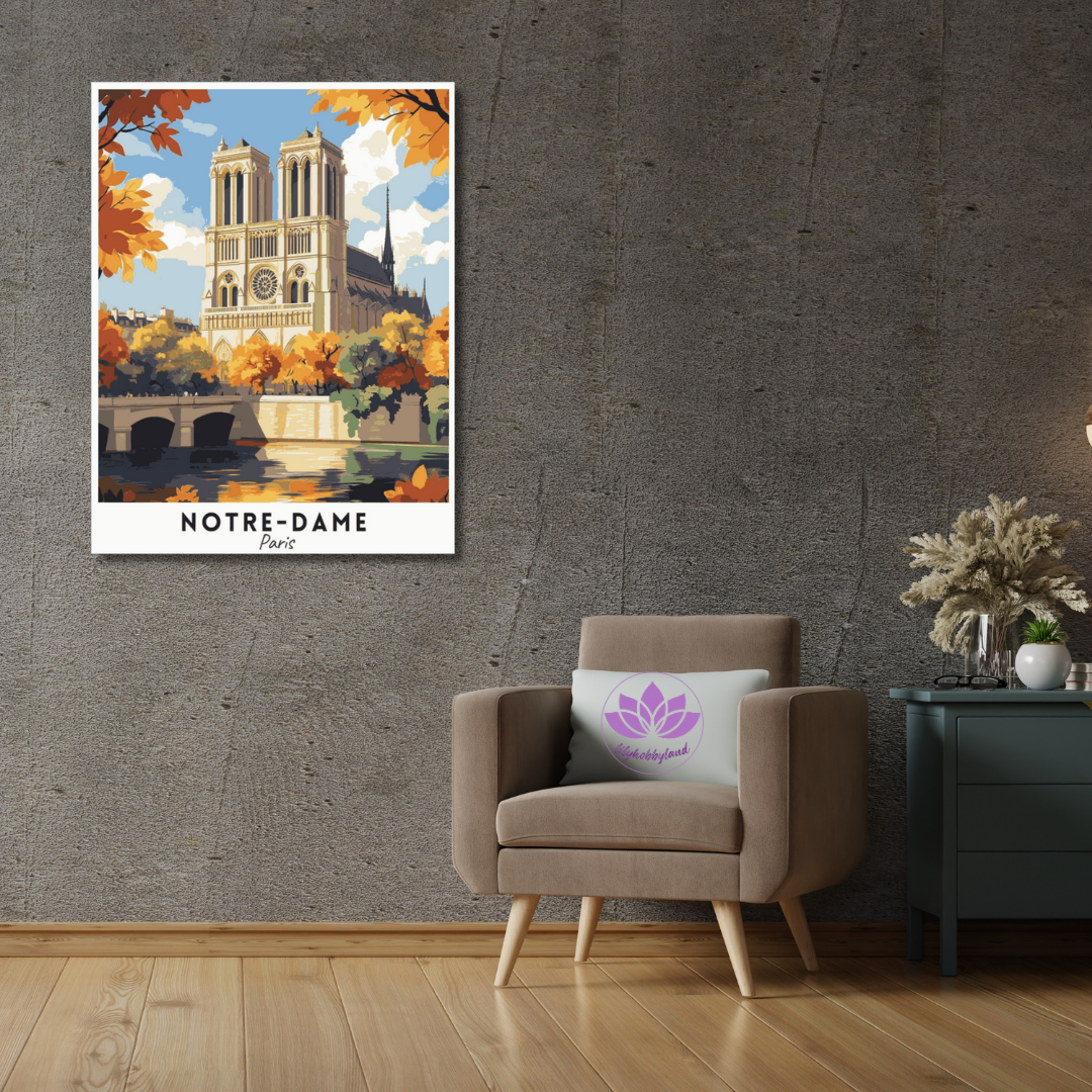 Sayılarla Boyama Hobi Seti 40x50 cm -Başkentler Serisi