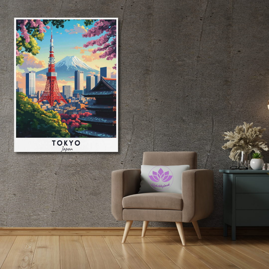 Sayılarla Boyama Hobi Seti 40x50 cm -Başkentler Serisi