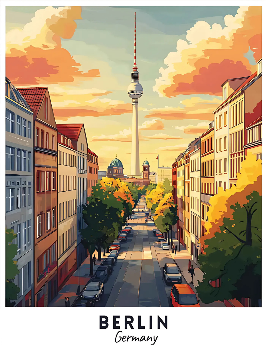 Sayılarla Boyama Hobi Seti 40x50 cm -Başkentler Serisi