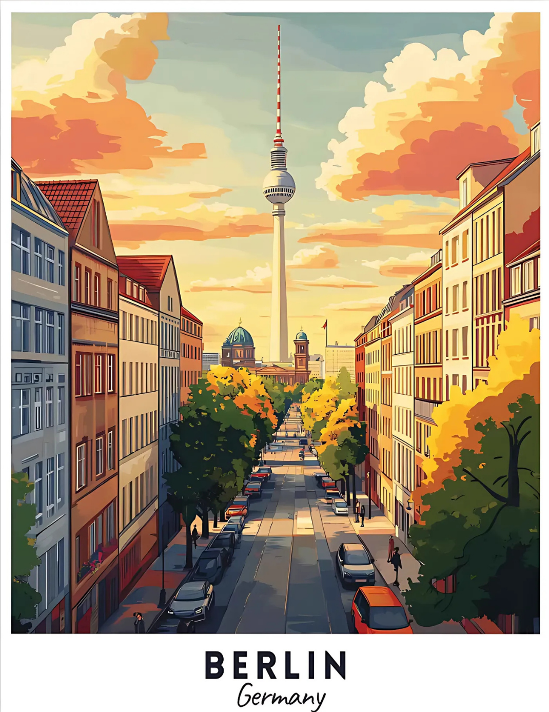 Sayılarla Boyama Hobi Seti 40x50 cm -Başkentler Serisi