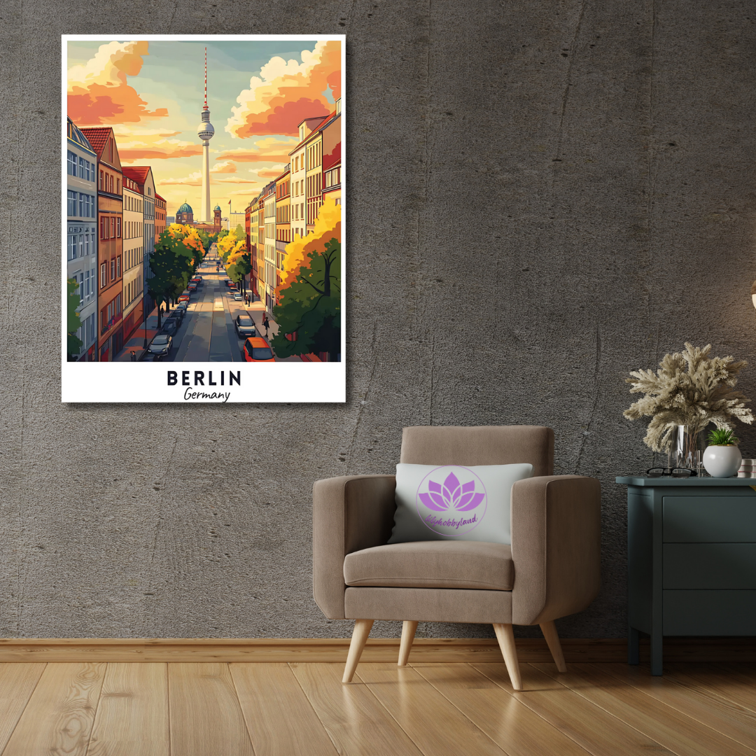 Sayılarla Boyama Hobi Seti 40x50 cm -Başkentler Serisi