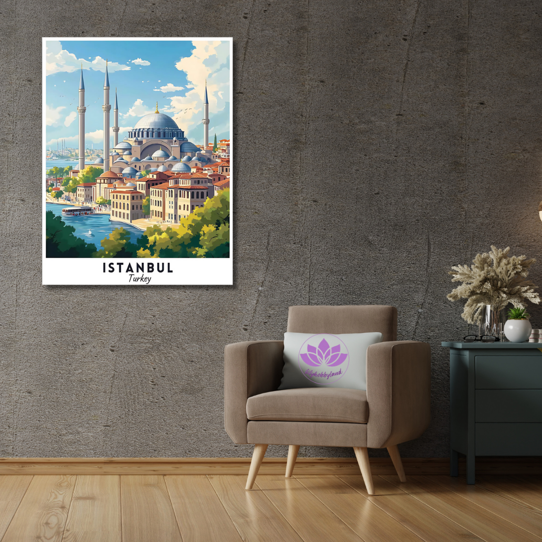 Sayılarla Boyama Hobi Seti 40x50 cm -Başkentler Serisi