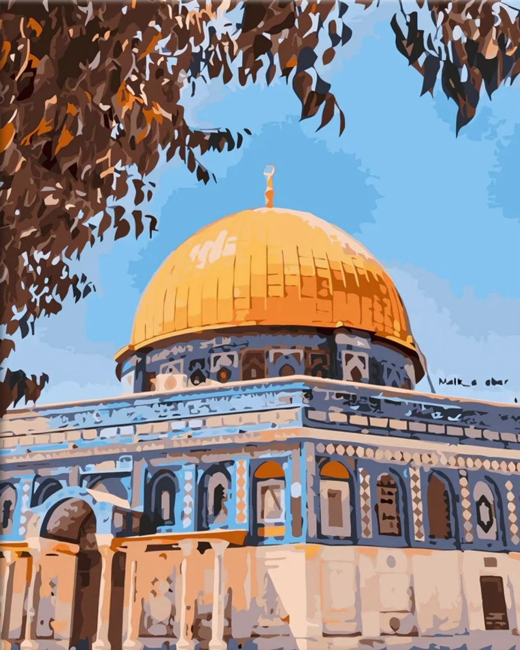 Sayılarla Boyama Hobi Seti 40x50 cm -İslami Eserler