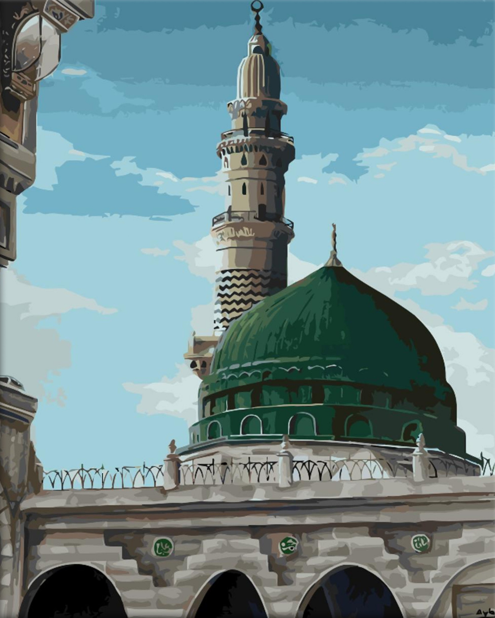 Sayılarla Boyama Hobi Seti 40x50 cm -İslami Eserler