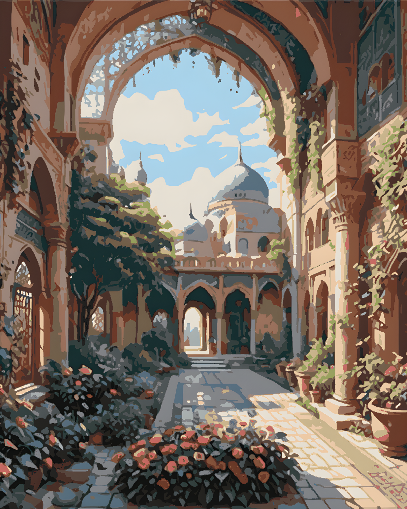 Sayılarla Boyama Hobi Seti 40x50 cm -İslami Eserler