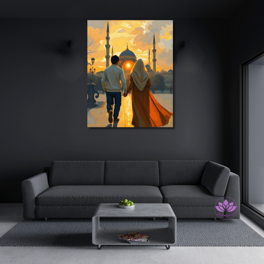 Sayılarla Boyama Hobi Seti 40x50 cm -İslami Eserler