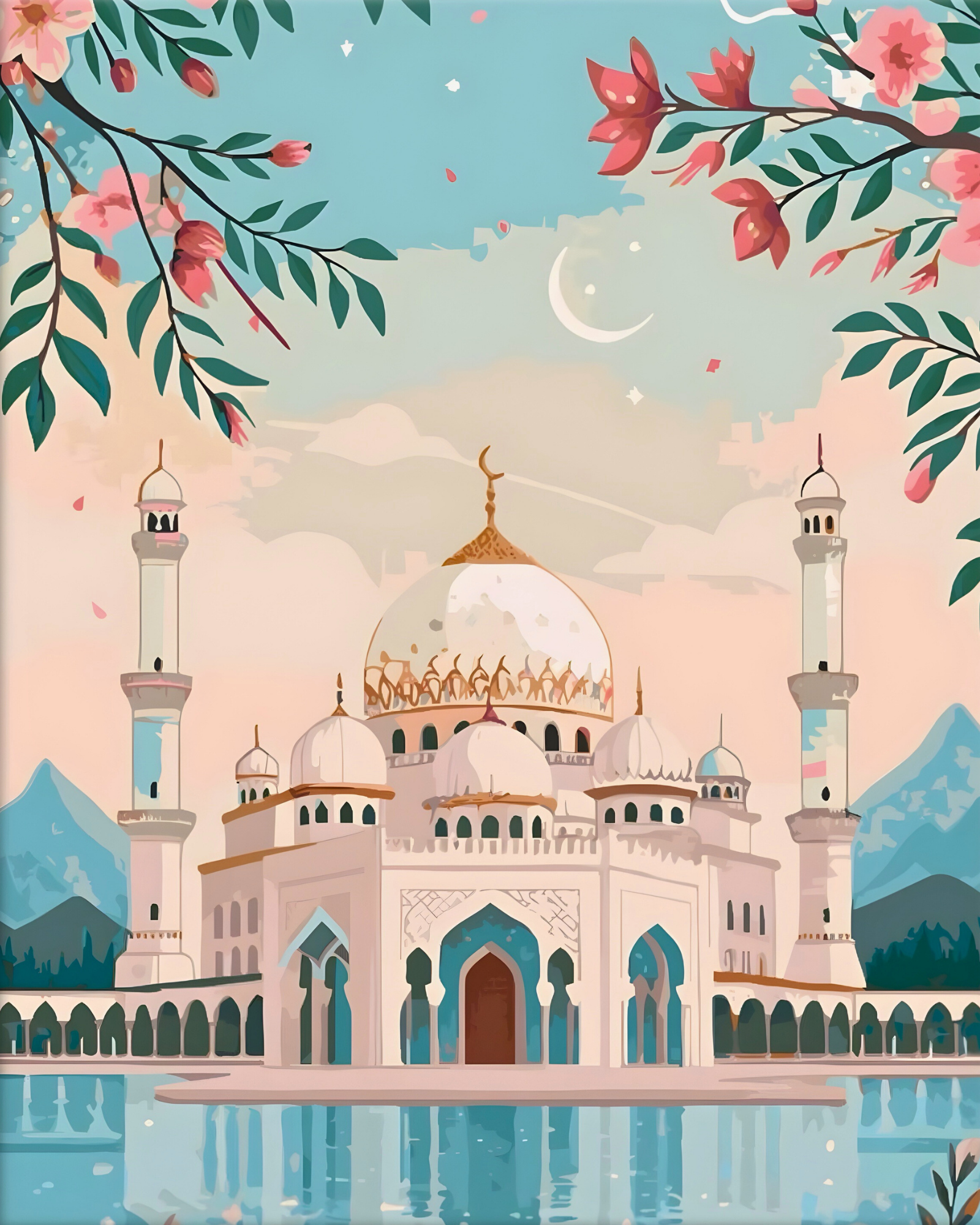 Sayılarla Boyama Hobi Seti 40x50 cm -İslami Eserler