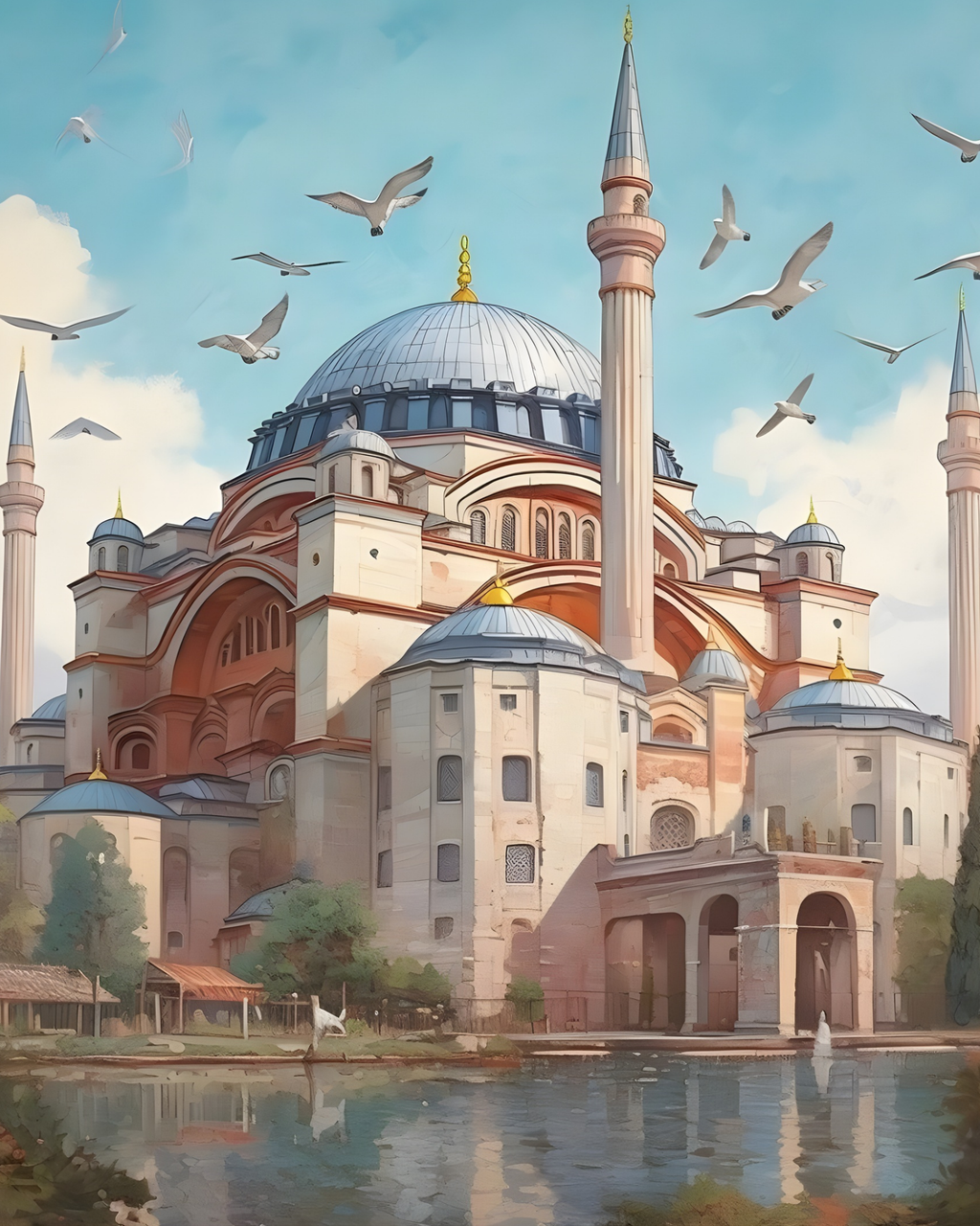 Sayılarla Boyama Hobi Seti 40x50 cm -İslami Eserler